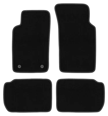 Zdjęcie produktu dla Dywaniki samochodowe welurowe BASIC do: Ford Sierra (1982-1993, kombi, sedan, liftback) czarne, z mocowaniami
