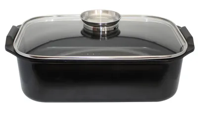 Produktbild von ELO Duo Vital Bräter Aluminiumguss mit Aromaknopf Induktion schwarz 40cm