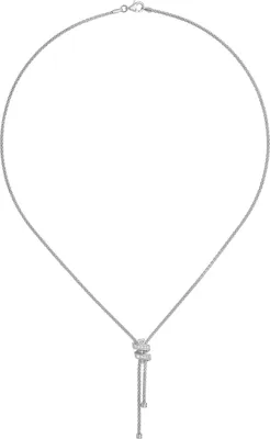 Produktbild von Elegante 925 Sterling Silber (Rhodiniert) Damen - Halskette mit Zirkonia - 43cm*2mm; TRS23011