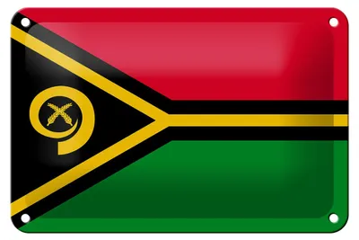 Produktbild von Blechschild Flagge Vanuatus 18x12cm Flag of Vanuatu Dekoration