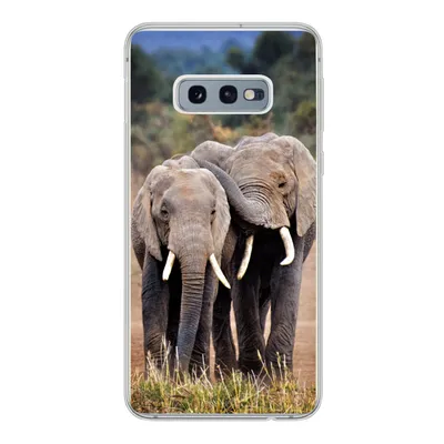Produktbild von MuchoWow® Handyhülle Schutzhülle Hülle für Samsung Galaxy S10e Elefant - Tiere - Bäume - Natur Silikon Softcase Handy Hülle - Handy
