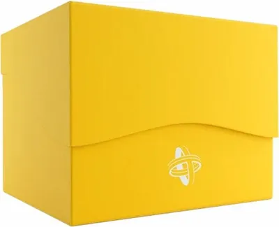 Image de Boîte à cartes à ouverture latérale XL pour 100+ cartes, jaune