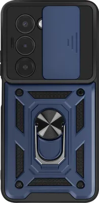 Zdjęcie produktu dla Mayaxess, etui do Redmi 15 5G z pierścieniem magnetycznym, obrotowe z osłoną aparatu, granatowe