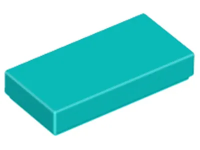 Produktbild von Lego® 1x2 Fliesen 3069 - 250 Stück Dunkles Türkies