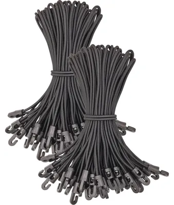 Immagine prodotto di Elastici con gancio, 100 pezzi, 25 cm, neri