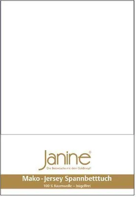 Produktbild von Janine Mako Jersey Spannbettuch, Spannbettlaken in allen Größen und vielen Farben 90 cm x 190 cm x 100 cm x 200 cm weiß