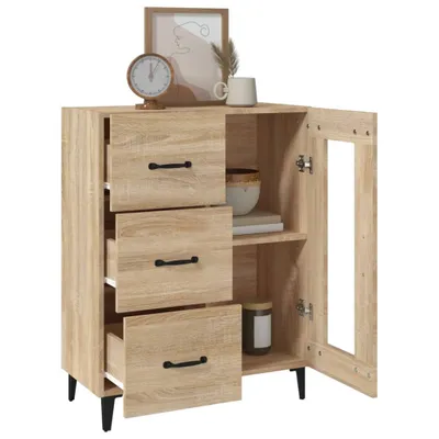 Zdjęcie produktu dla vidaXL Kredens dąb sonoma 69,5x34x90 cm Materiał drewnopochodny