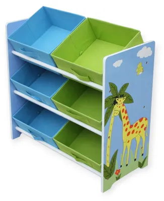Obrázek produktu pro Organizér na hračky GINGER HOME, regál do dětského pokoje s úložnými boxy, SAVANNA