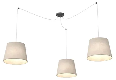 Immagine prodotto di Lampada a sospensione ASCOT beige 3xE27x20W in tessuto, dimensioni: 200x200x200 cm, IP20, Emibig