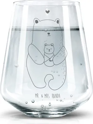 Produktbild von Mr. & Mrs. Panda Glas Bär Baby - Transparent - Geschenk, Mutter, Tumbler, Geschenkglas, Geburtstag, Nichte, Teddy, Trinkglas, Wasserglas, Geburt, Becherglas, Glückwunsch