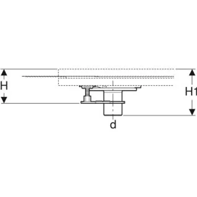 Produktbild von Geberit 154030001 Ablaufanschluss m. 4 F. für Setaplano
