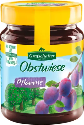 Produktbild von Grafschafter Obstwiese Pflaume mit kleinen Fruchtstücken 300g