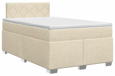 Immagine prodotto di Letto a molle con materasso crema 120 x 200 cm in tessuto