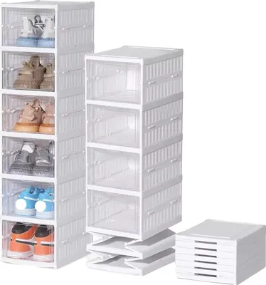 Zdjęcie produktu dla Organizer na buty, konstrukcja do układania w stosy, trwała konstrukcja, 6 zwierzątek