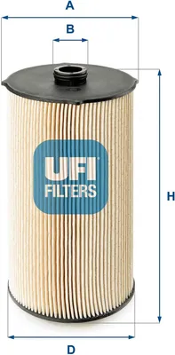 Produktbild von Kraftstofffilter UFI 26.044.00 für IVECO Stralis Filtereinsatz