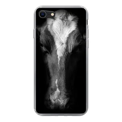 Produktbild von MuchoWow® Handyhülle Schutzhülle Hülle für iPhone 8 Kuh - Tiere - Schwarz Silikon Softcase Handy Hülle - Schutzhaube