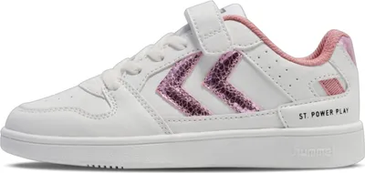 Produktbild von Hummel St Power Play JR Glitzer Kinder Sneaker Sportschuhe Schuhe weiss/rosa 229839-3368, Schuhgröße:33 EU