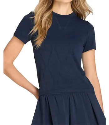 Productafbeelding van Wilson Damen T-shirt met korte mouwen, model "Seamless", marineblauw, maat L