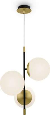 Obrázek produktu pro Závěsné svítidlo Maytoni Nostalgia E14, 3žárovkové, sklo/měď, stmívatelné, 150 cm