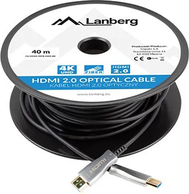 Produktbild von LANBERG HDMI-Kabel M/M V2.0 30m 4K optisch AOC schwarz