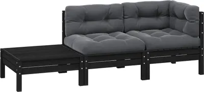 Zdjęcie produktu dla VidaXL 806674, Czarny, Drewno, Tkanina, Poliester, Dorośli i dzieci, 5 cm, 60 cm, 60 cm