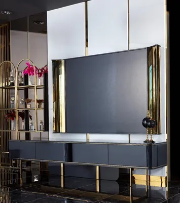 Produktbild von Rtv Lowboard tv Ständer Sideboard Wohnzimmer Modern Holz Schwarz Design
