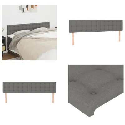 Produktbild von vidaXL Kopfteile 2 Stk. Dunkelgrau 80x5x78/88 cm Stoff - Kopfteil - Kopfteile - Bett-Kopfteil - Bettkopfteil