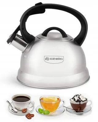 Obrázek produktu pro Konvice Edenberg EB-1980 nerezová s píšťalkou indukce 2L