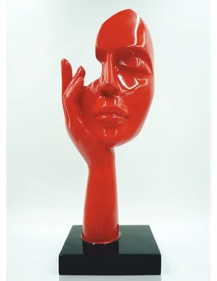Immagine prodotto di Scultura decorativa Casa Padrino rosso/nero h. 50 cm - Decorazione per ufficio