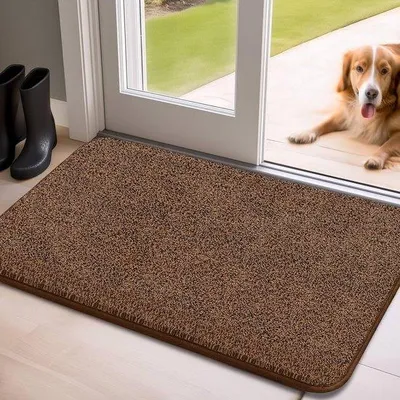 Produktbild von Unyqoos® Braun – superabsorbierende Fußmatte 60 x 90 cm, Polypropylen Eingangs- und Haustiermatte mit TPR-Antirutschrückseite
