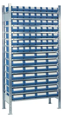 Produktbild von Steckregal H2000xB1000xT400mm Anbauregal 14 Stahlbden 56 x 4, 28 x 5