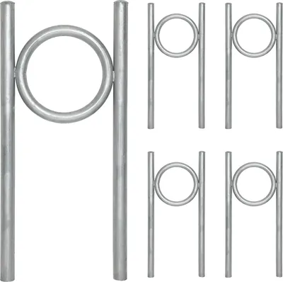 Produktbild von 5x Fahrradanlehnbügel 115 x 53 cm Stahl feuerverzinkt Ø 60 mm Einbetonieren Fahrradständer Parker Typ O