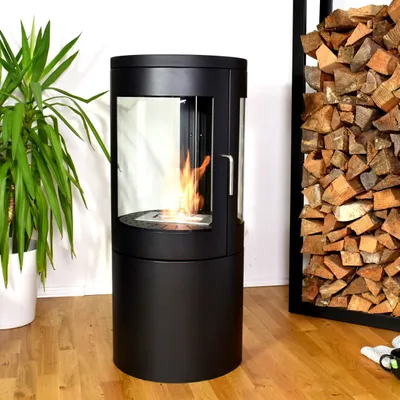 Produktbild von GLOW FIRE Ethanol Kamin 'Nordkapp' | Ethanolofen in schwarz mit 6 Std. Brenndauer und 2 KW Heizleistung | HxD: 96,1x42,4 cm