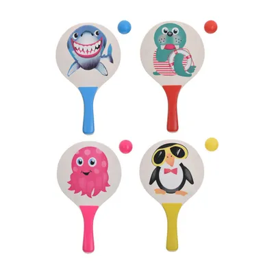 Immagine prodotto di Set pallone da spiaggia Animali marini, in legno