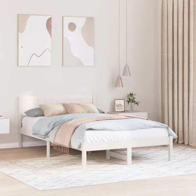 Image de Maison Exclusive - Sommier blanc 120 x 200 cm en pin massif