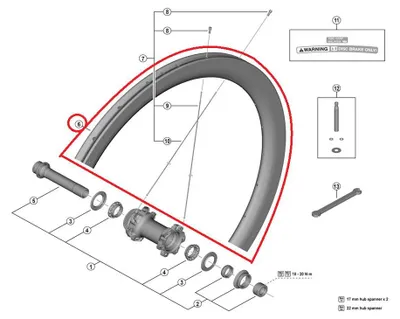 Immagine prodotto di Cerchio SHIMANO per ruota completa WH-R9270-C50-TU anteriore - 12 mm