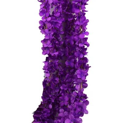 Produktbild von Künstliche Blume hängende Girlande Pflanze Blumenrebe Hochzeit Party Wohnkultur-Lila