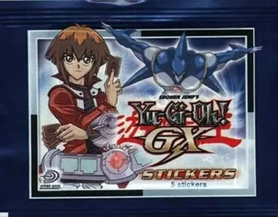 A product package for Yu-Gi-Oh! GX stickers.
