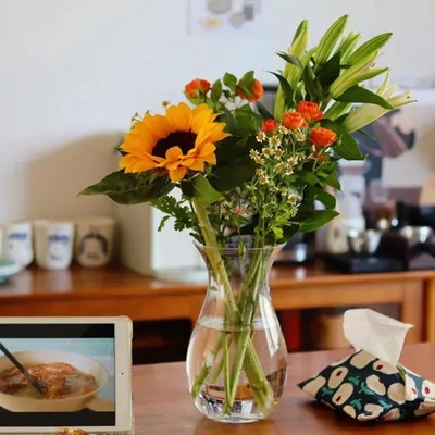 Elegante Glasvase für Blumen, Dekoration und Inneneinrichtung - Perfekt für jedes Zuhause