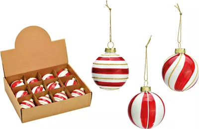 Produktbild von Weihnachtsbaumkugeln aus Glas 6 cm 24 Stück