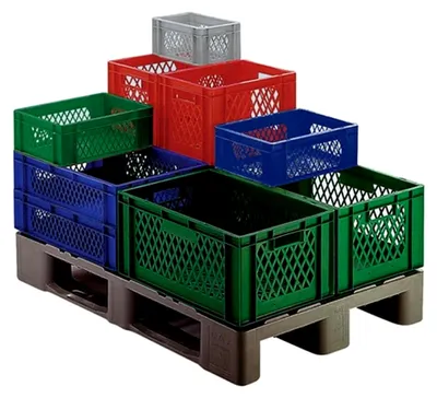 Produktbild von Transportstapelbehälter aus PP in grau, L.600xB.400xH.270mm