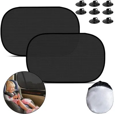 Immagine prodotto di Set di protezione per auto per neonati - Protezione dai raggi UV - Set da 2 pezzi - 51 x 30 cm
