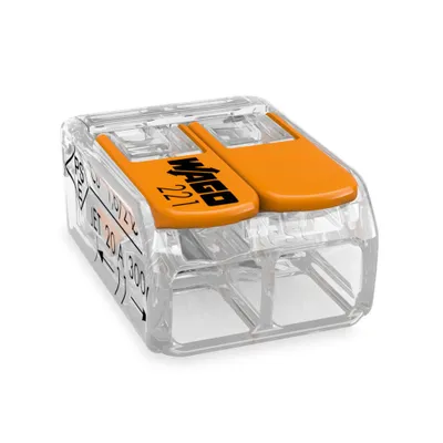 Zdjęcie produktu dla Złączka Instalacyjna Szybkozłączka WAGO 221-412 na PRZEWÓD 2x0,2-4mm