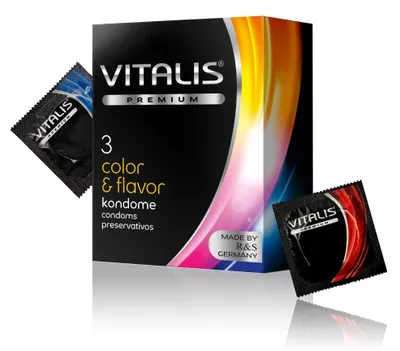 VITALIS Vitalis color & flavor – opakowanie 3 prezerwatyw – zdjęcie 1