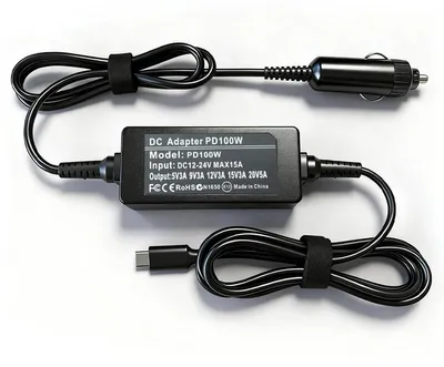Produktbild von 100W USB C KFZ Ladegerät mit PD & QC, DC 12V-24V Netzteil für Notebooks und Tablets – Passend für Lenovo, HP, Dell, Acer, Asus, Samsung, IOS Geräte