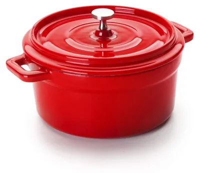 Produktbild von Ibili-Cocotte Minitopf, emailliertes Gusseisen, 13x8 cm, 500 ml, rot