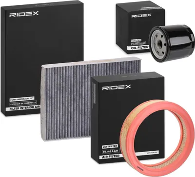 Produktbild von RIDEX Filterset Inspektionspaket Filtersatz für VW GOLF III (1H1) Golf IV Variant (1J5) Polo Schrägheck (6N1) Lupo (6X1, 6E1) POLO (6N2)