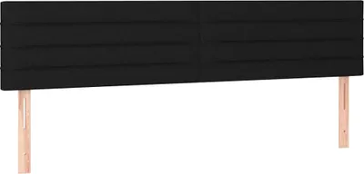 Produktbild von vidaXL Kopfteile Schwarz 200x5x78/88 cm Stoff