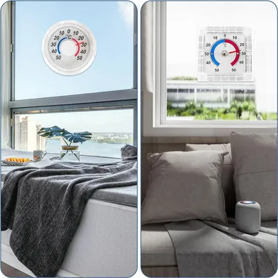 Produktbild von Selbstklebender Wandthermometer - Transparent - 4 Stücke