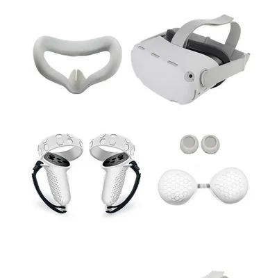 Produktbild von Kompatibel mit Oculus Quest 2 Silikon-Schutzhülle, 5-in-1 Silikonhülle